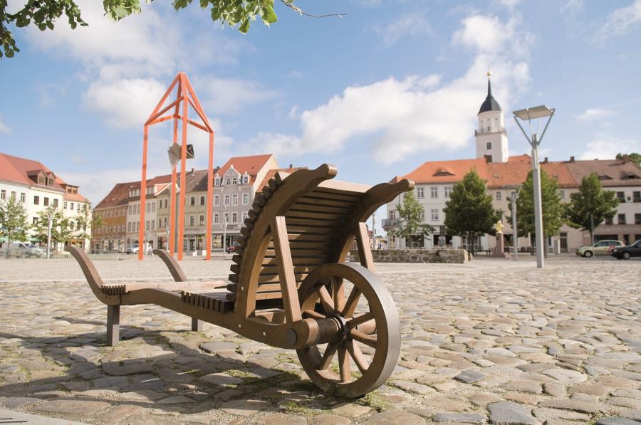 Das Wahrzeichen der Stadt Bischofswerda - der Schiebock